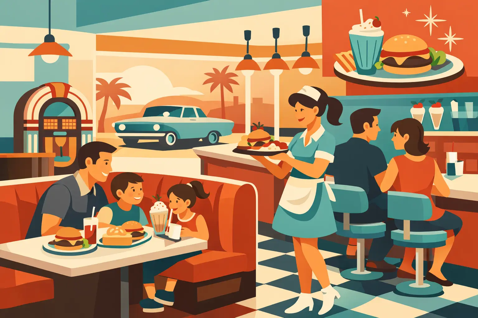 Retro Themed Restaurant Hamilton Families Love